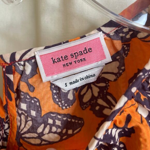 Size small Kate Spade Spring Flight Flutter-Sleeve women’s shirt butterfly - Picture 2 of 4
